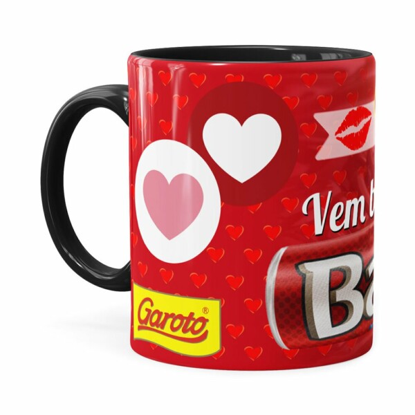 Caneca Amor Vem Borrar O Meu Baton Preta