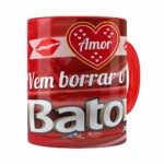 Caneca Amor Vem Borrar O Meu Baton Vermelha