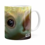 Caneca Baby Yoda 3d Print Star Wars Branca