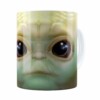 Caneca Baby Yoda 3d Print Star Wars Branca
