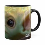 Caneca Baby Yoda 3d Print Star Wars Preta