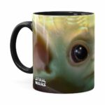 Caneca Baby Yoda 3d Print Star Wars Preta