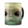 Caneca Baby Yoda 3d Print Star Wars Preta