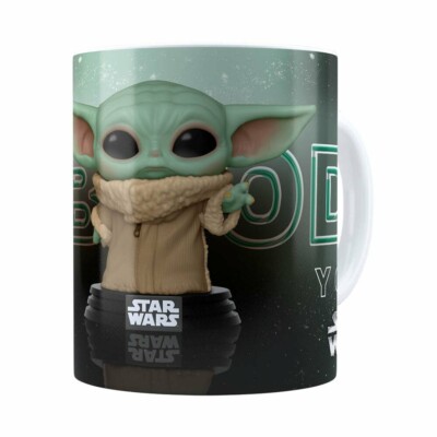 Caneca Baby Yoda 3d Print Star Wars V02 Branca