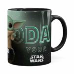 Caneca Baby Yoda 3d Print Star Wars V02 Preta