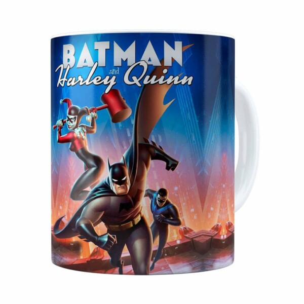Caneca Batman E Arlequina 3d Print Branca