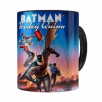 Caneca Batman E Arlequina 3d Print Preta