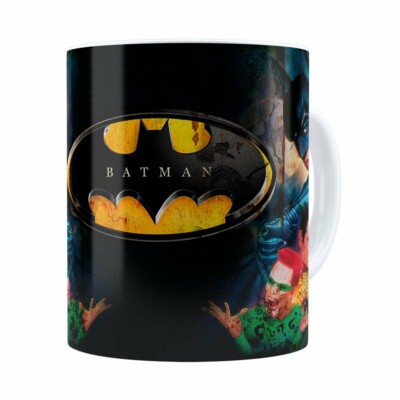 Caneca Batman Forever 3d Print Retrô Branca