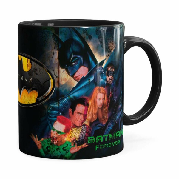Caneca Batman Forever 3d Print Retrô Preta