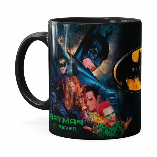 Caneca Batman Forever 3d Print Retrô Preta