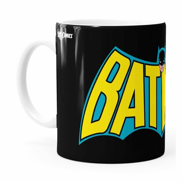 Caneca Batman Logo Vintage Branca