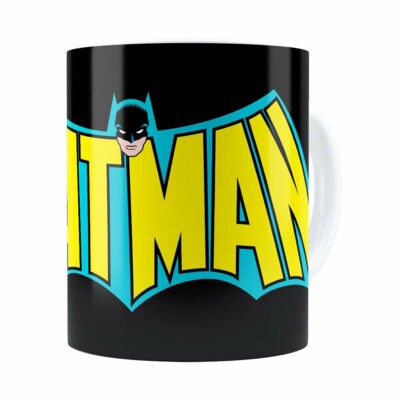Caneca Batman Logo Vintage Branca