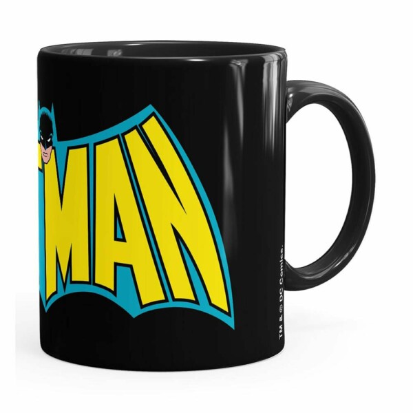 Caneca Batman Logo Vintage Preta