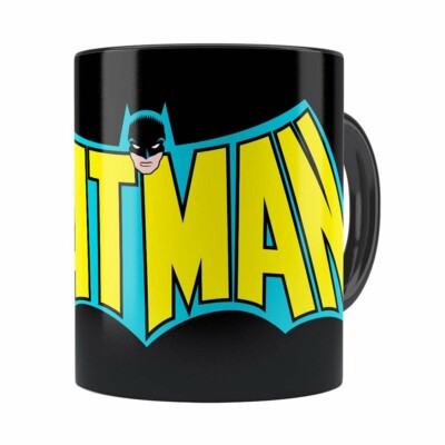 Caneca Batman Logo Vintage Preta