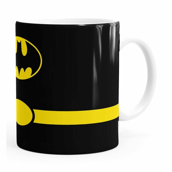 Caneca Batman Minimalista Branca