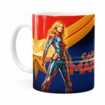 Caneca Capitã Marvel 3d Print Branca