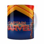 Caneca Capitã Marvel 3d Print Branca