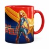 Caneca Capitã Marvel 3d Print Vermelha