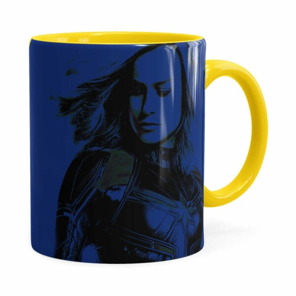 Caneca Capitã Marvel Filme V01 Amarela