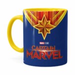 Caneca Capitã Marvel Filme V01 Amarela