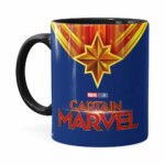 Caneca Capitã Marvel Filme V01 Preta