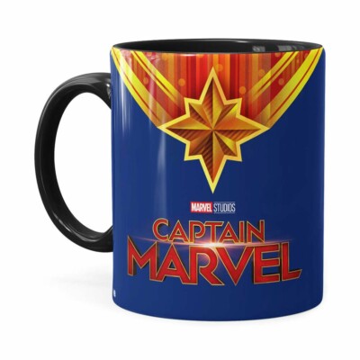 Caneca Capitã Marvel Filme V01 Preta