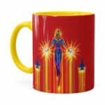 Caneca Capitã Marvel Filme V02 Amarela