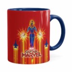 Caneca Capitã Marvel Filme V02 Azul Escuro