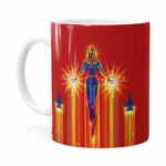 Caneca Capitã Marvel Filme V02 Branca