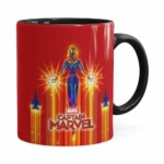Caneca Capitã Marvel Filme V02 Preta