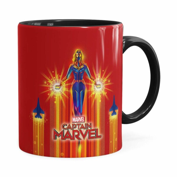 Caneca Capitã Marvel Filme V02 Preta