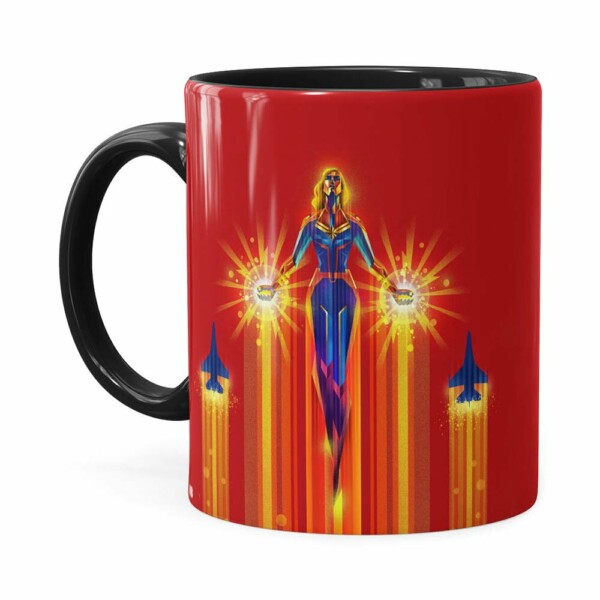 Caneca Capitã Marvel Filme V02 Preta