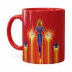 Caneca Capitã Marvel Filme V02 Vermelha