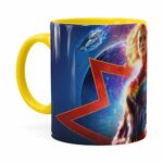 Caneca Capitã Marvel Filme V03 Amarela