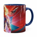 Caneca Capitã Marvel Filme V03 Azul Escuro