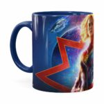 Caneca Capitã Marvel Filme V03 Azul Escuro