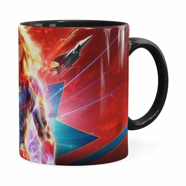 Caneca Capitã Marvel Filme V03 Preta
