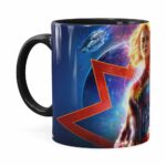 Caneca Capitã Marvel Filme V03 Preta