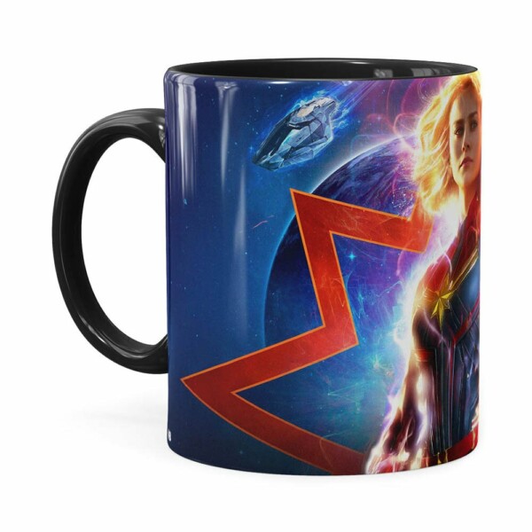 Caneca Capitã Marvel Filme V03 Preta