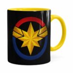 Caneca Capitã Marvel Filme V04 Amarela
