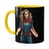 Caneca Capitã Marvel Filme V04 Amarela