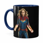 Caneca Capitã Marvel Filme V04 Azul Escuro