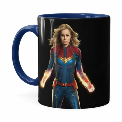 Caneca Capitã Marvel Filme V04 Azul Escuro