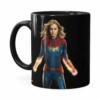 Caneca Capita Marvel Filme V04 Preta