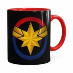 Caneca Capitã Marvel Filme V04 Vermelha