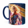 Caneca Capitã Marvel Filme V05 Azul Escuro