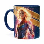 Caneca Capitã Marvel Filme V05 Azul Escuro