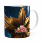 Caneca Capitã Marvel Filme V05 Branca