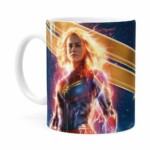 Caneca Capitã Marvel Filme V05 Branca