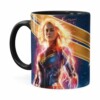 Caneca Capitã Marvel Filme V05 Preta